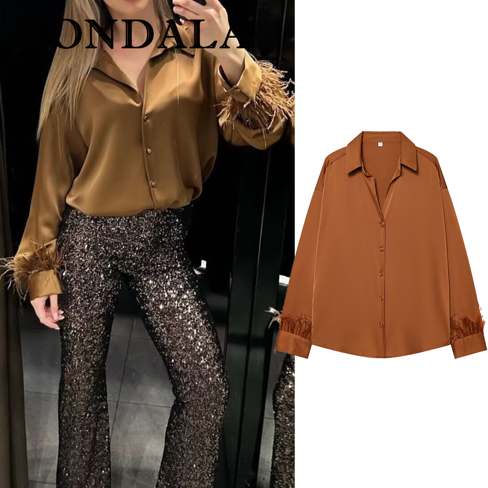Women'S Fashion Trends Fall 2025 - KONDALA винтажная однотонная оранжевая женская элегантная