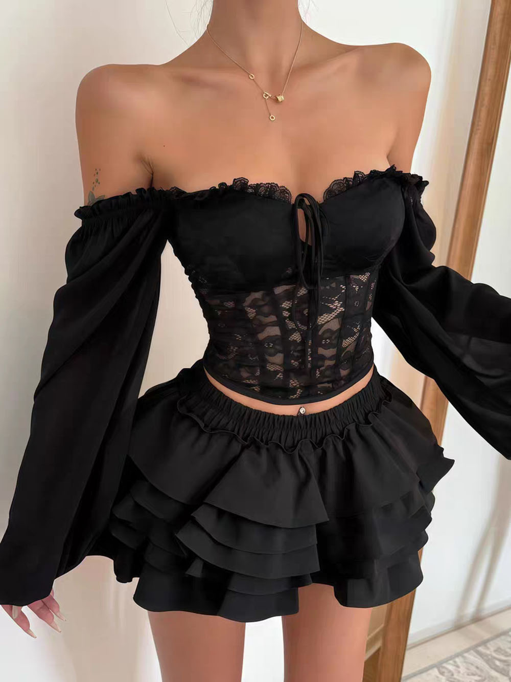 Puff Sleeve Blouse - Горячая распродажа: Модная женская блузка с