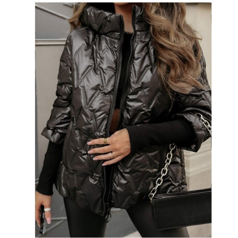 Women'S Fashion Quilted Jacket - Уличная мода, стеганое пальто с капюшоном,