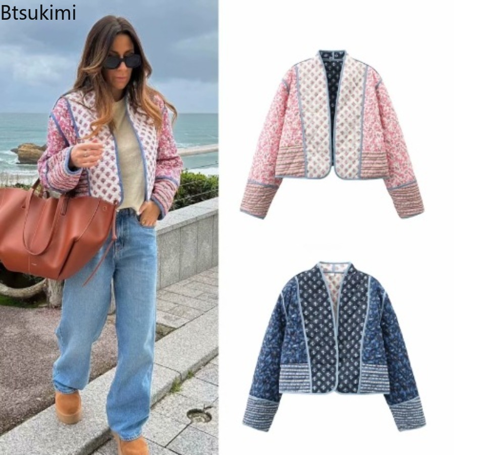 Women'S Fashion Quilted Jacket - Новая женская двусторонняя стеганая куртка-кардиган с