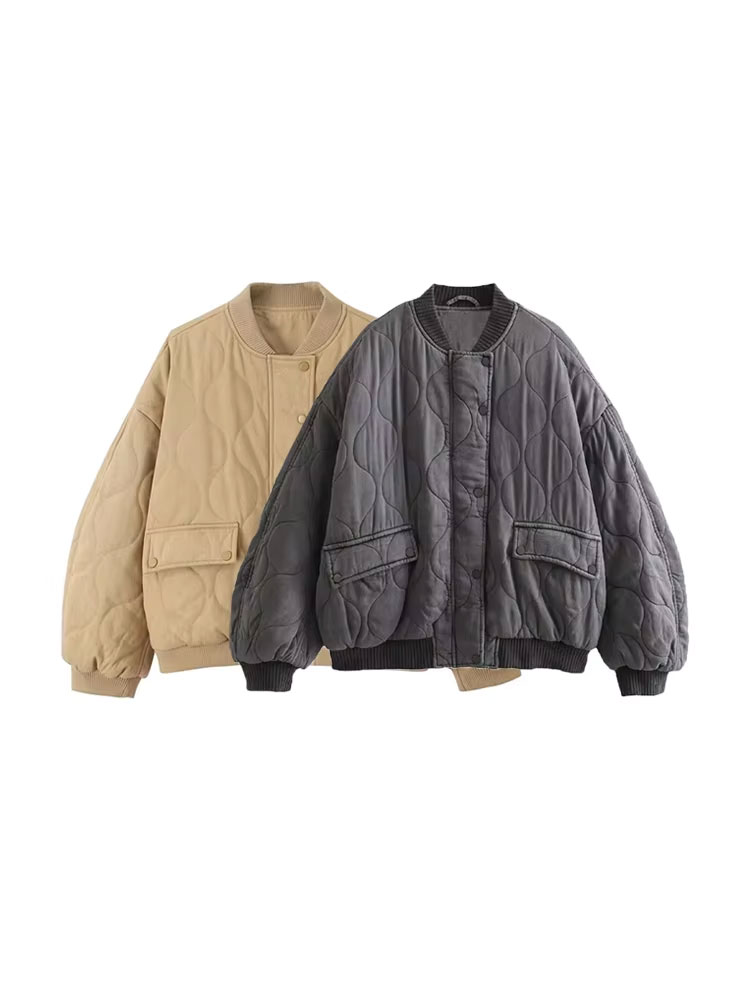 Women'S Fashion Quilted Jacket - Женская мода, большие толстые теплые стеганые