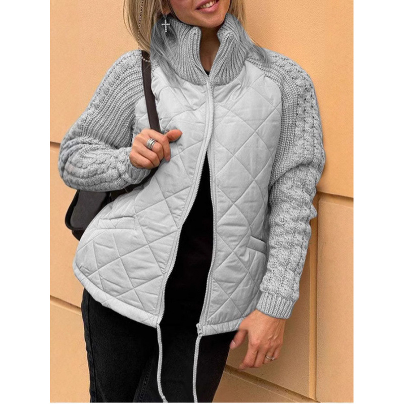 Женская вязаная куртка на осен – обзор и цена Women'S Fashion Quilted Jacket