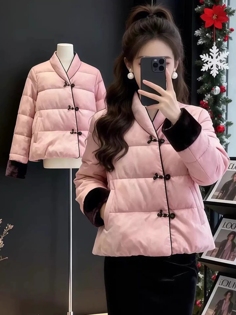 Теплая розовая стеганая куртка – обзор и цена Women'S Fashion Quilted Jacket