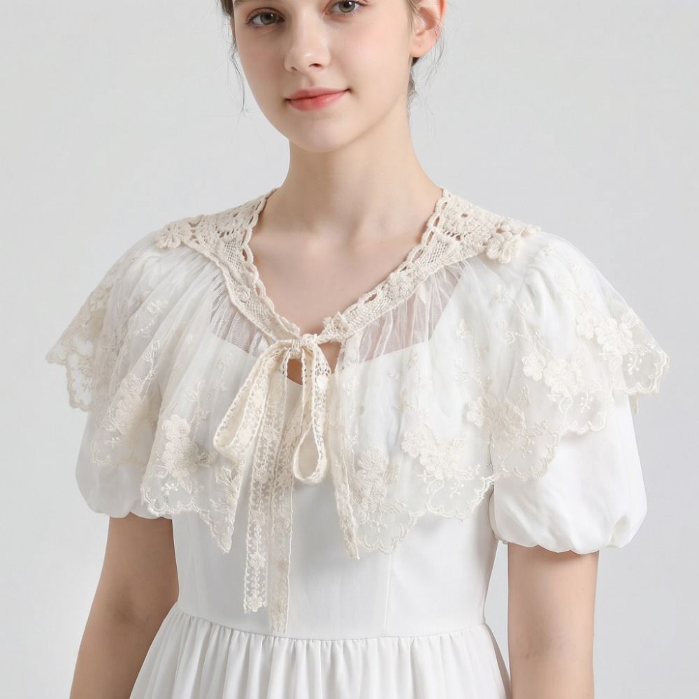 Простая накидка с вышивкой, кр – обзор и цена Wrap Blouse Chiffon