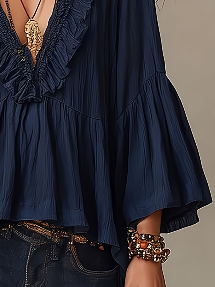 Женская блузка из жатого шифон – обзор и цена Wrap Blouse Chiffon