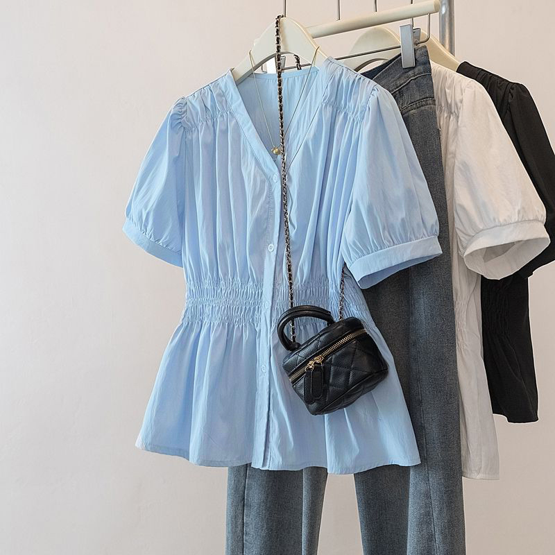 Рубашка и блузка больших разме – обзор и цена Puff Sleeve Blouse
