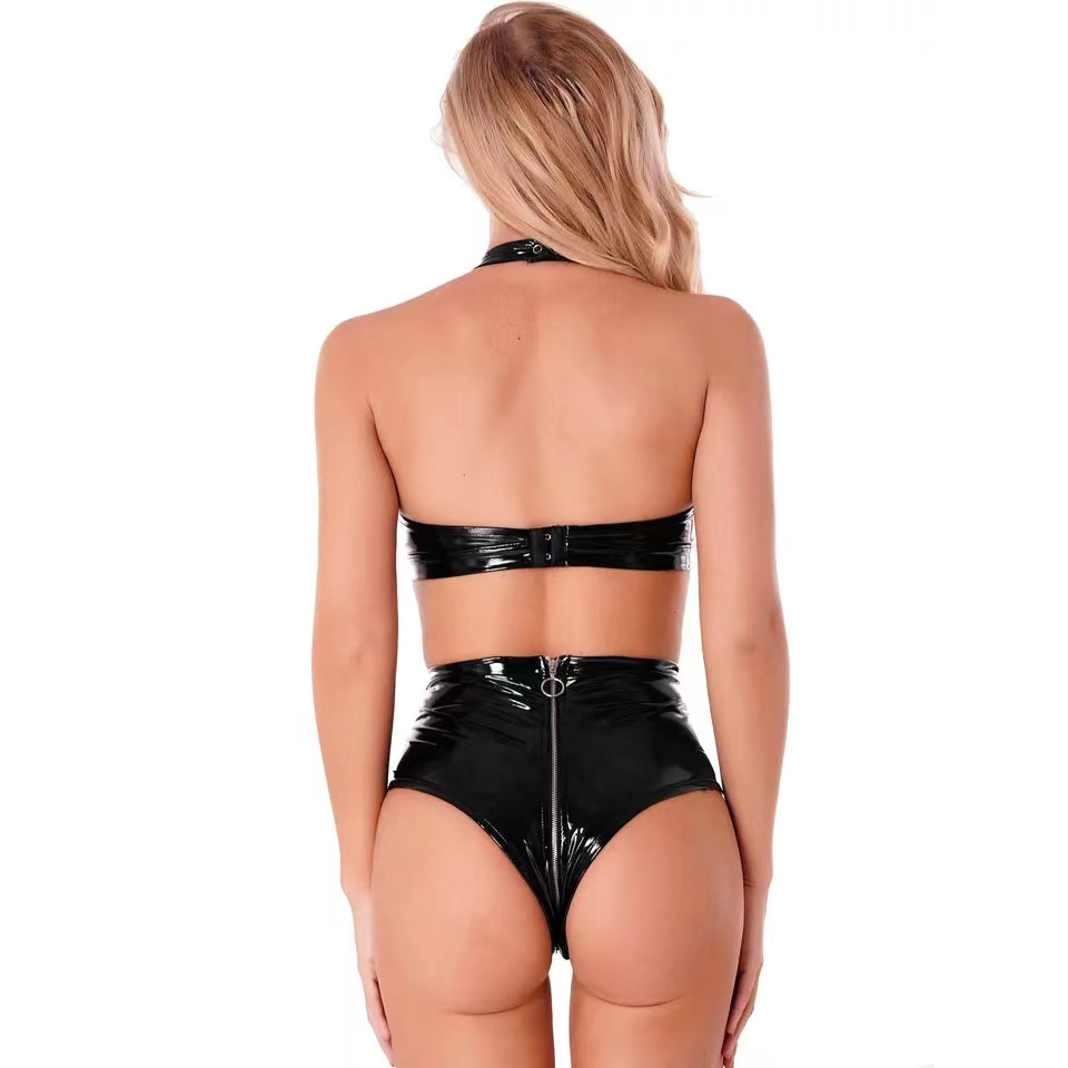 Сексуальный черный блестящий к – обзор и цена Corset Top Boned
