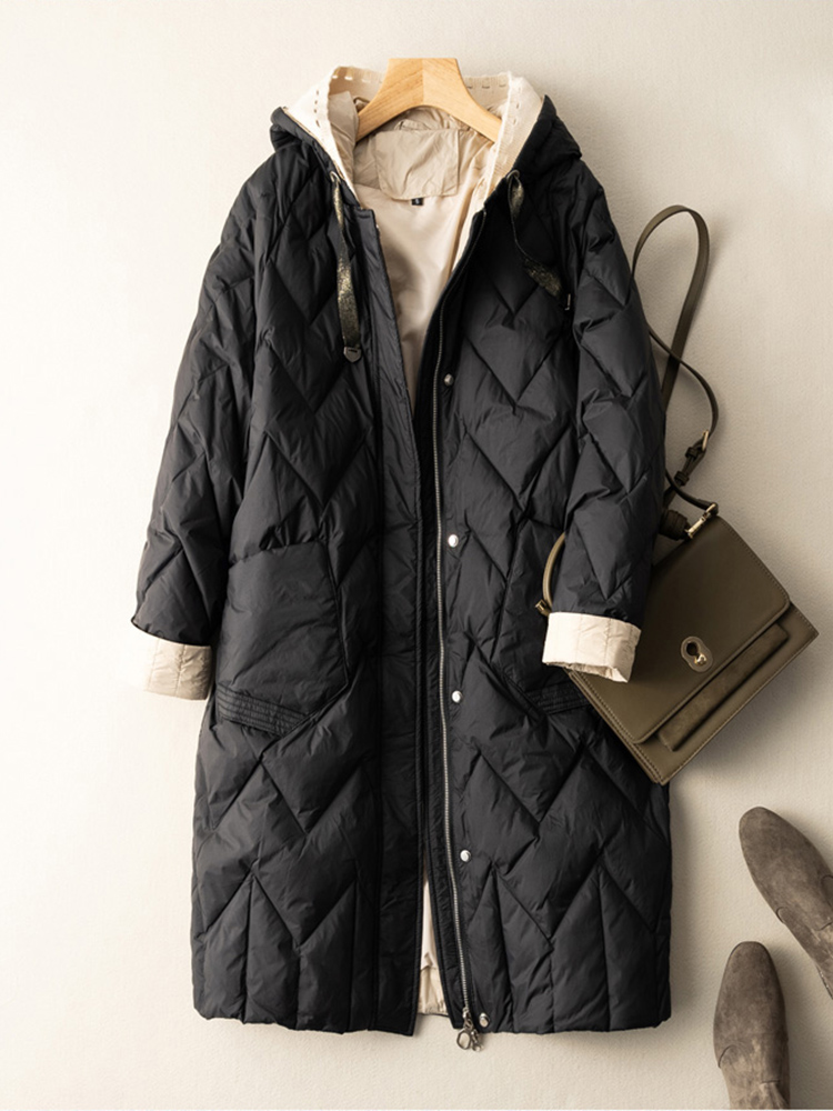 SEDUTMO длинная зимняя куртка  – обзор и цена Women'S Fashion Quilted Jacket