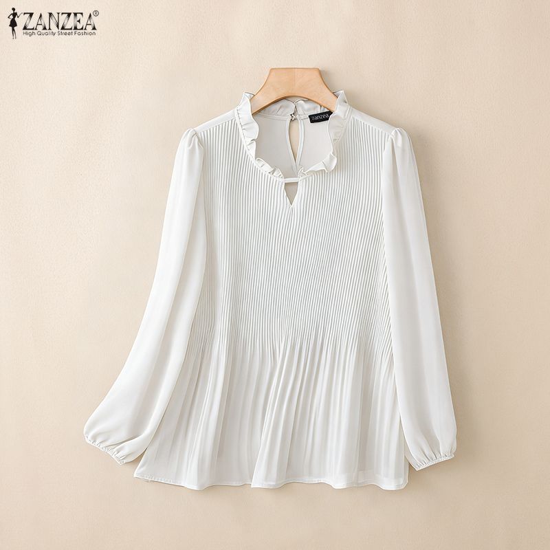 Женская блузка ZANZEA: элегант – обзор и цена Wrap Blouse Chiffon