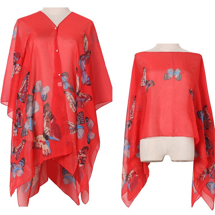 Женская солнцезащитная накидка – обзор и цена Wrap Blouse Chiffon