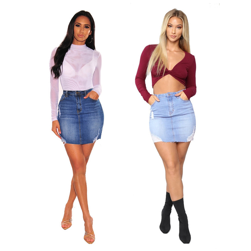 Джинсовые мини-юбки с эффектом – обзор и цена Women Fashion Jeans