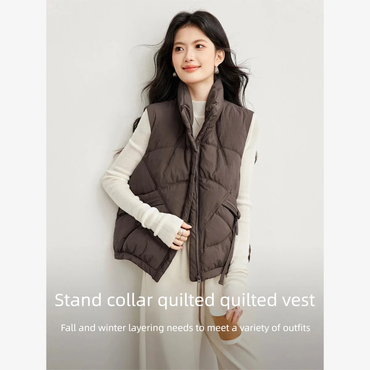 Женский стеганый жилет VIMLY,  – обзор и цена Women'S Fashion Quilted Jacket