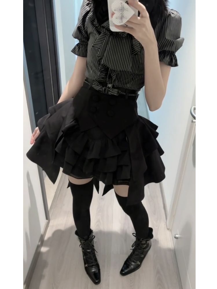 Японский готический комплект в – обзор и цена Puff Sleeve Blouse